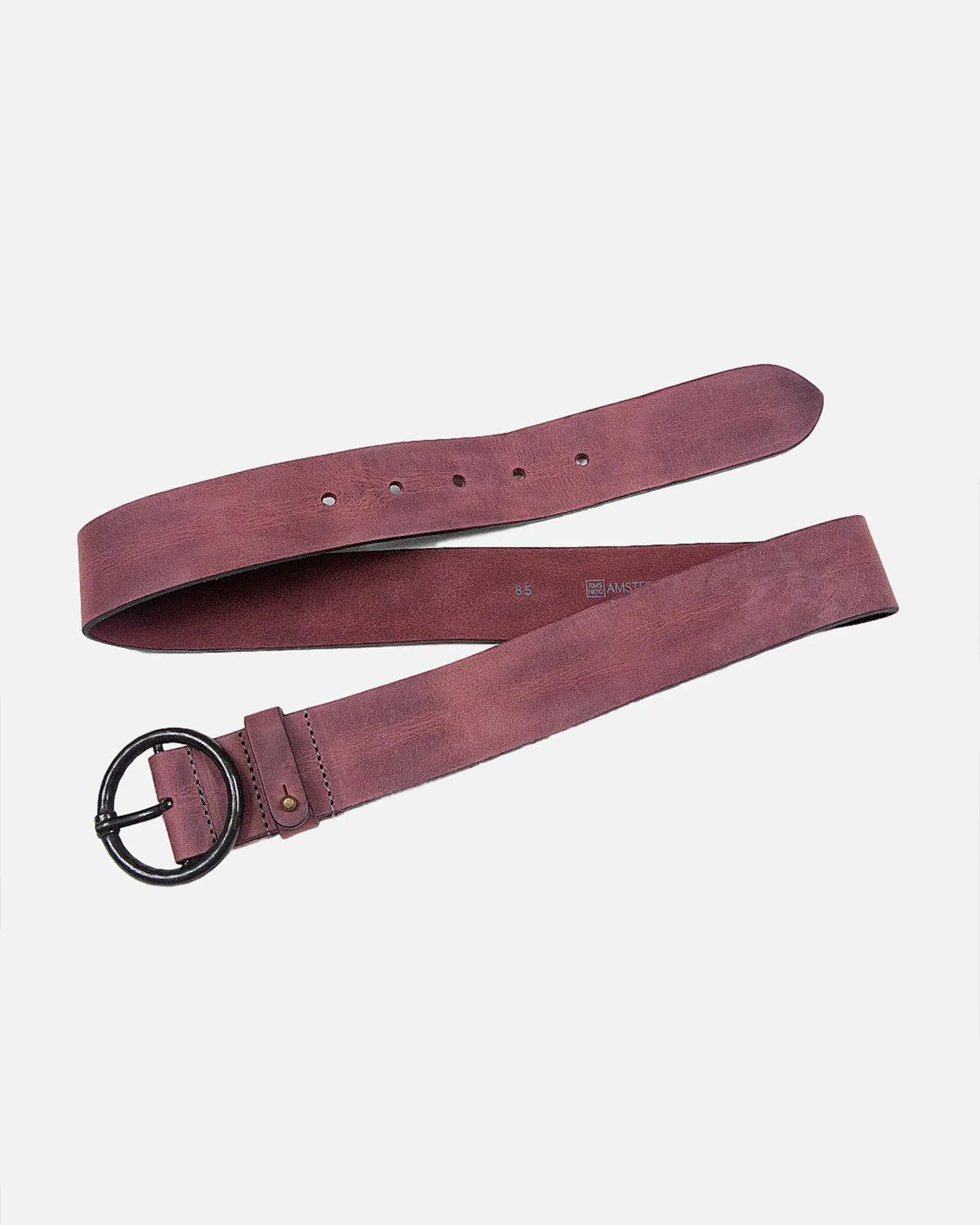 Pip | Vintage Round Buckle Leather Belt