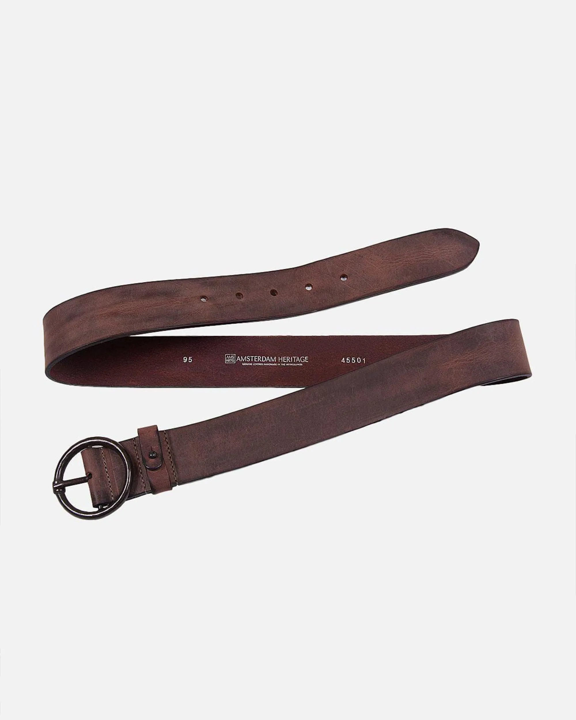 Pip | Vintage Round Buckle Leather Belt