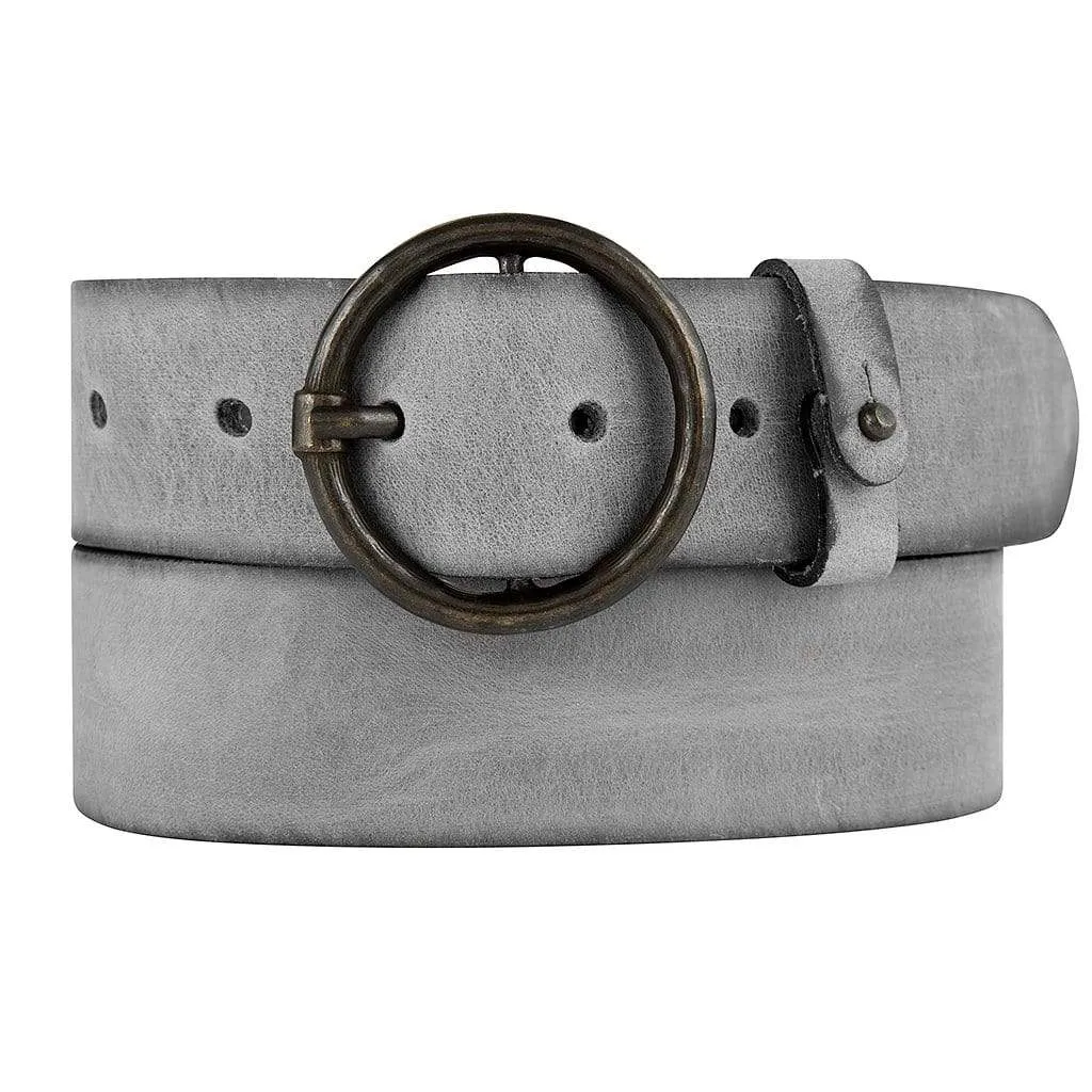 Pip | Vintage Round Buckle Leather Belt