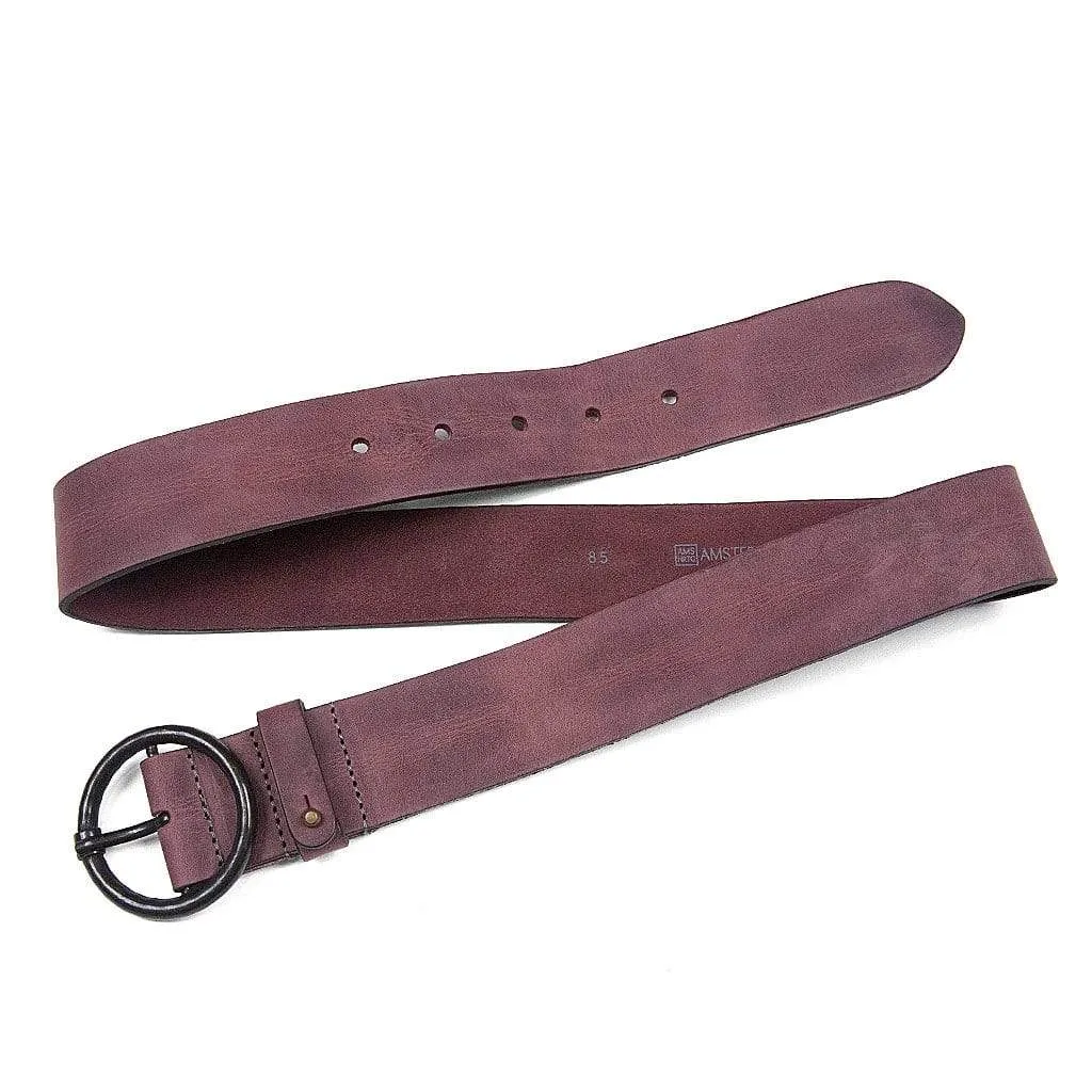 Pip | Vintage Round Buckle Leather Belt