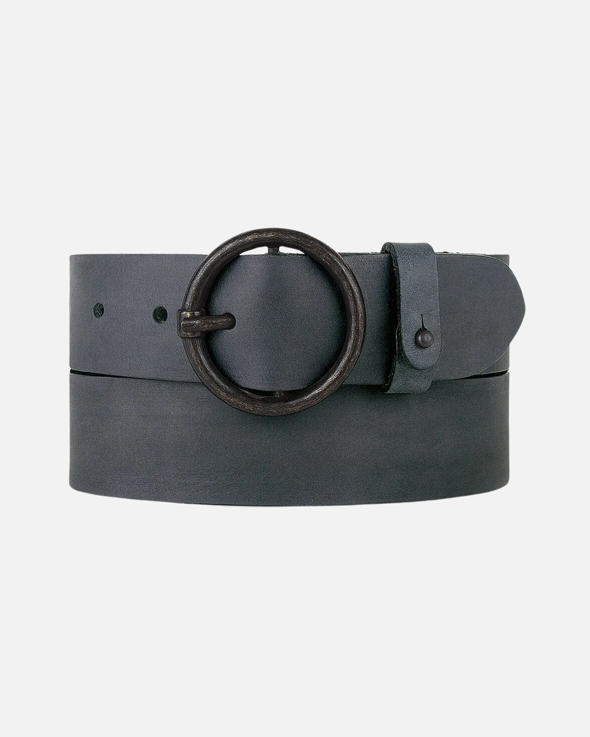 Pip | Vintage Round Buckle Leather Belt