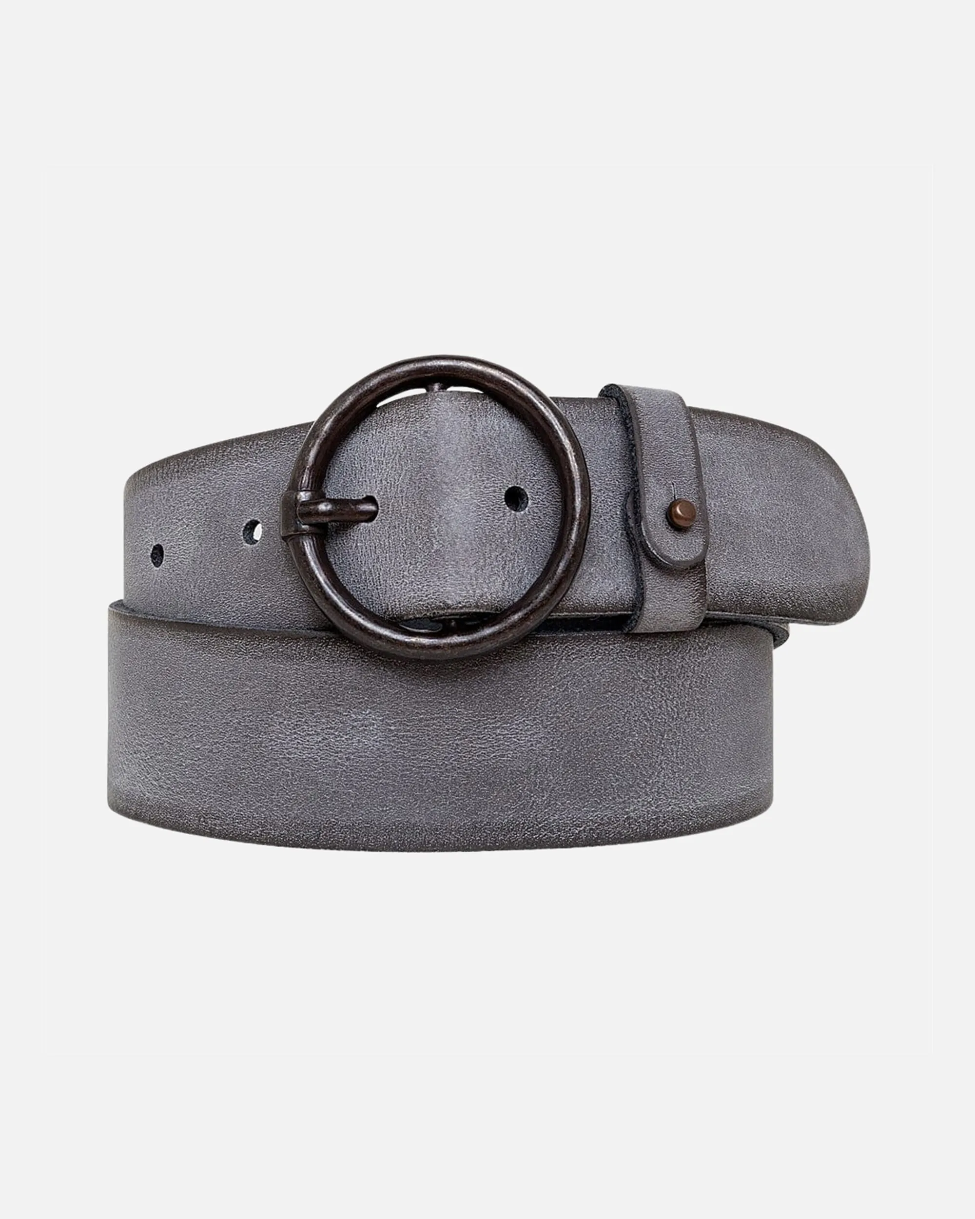 Pip | Vintage Round Buckle Leather Belt