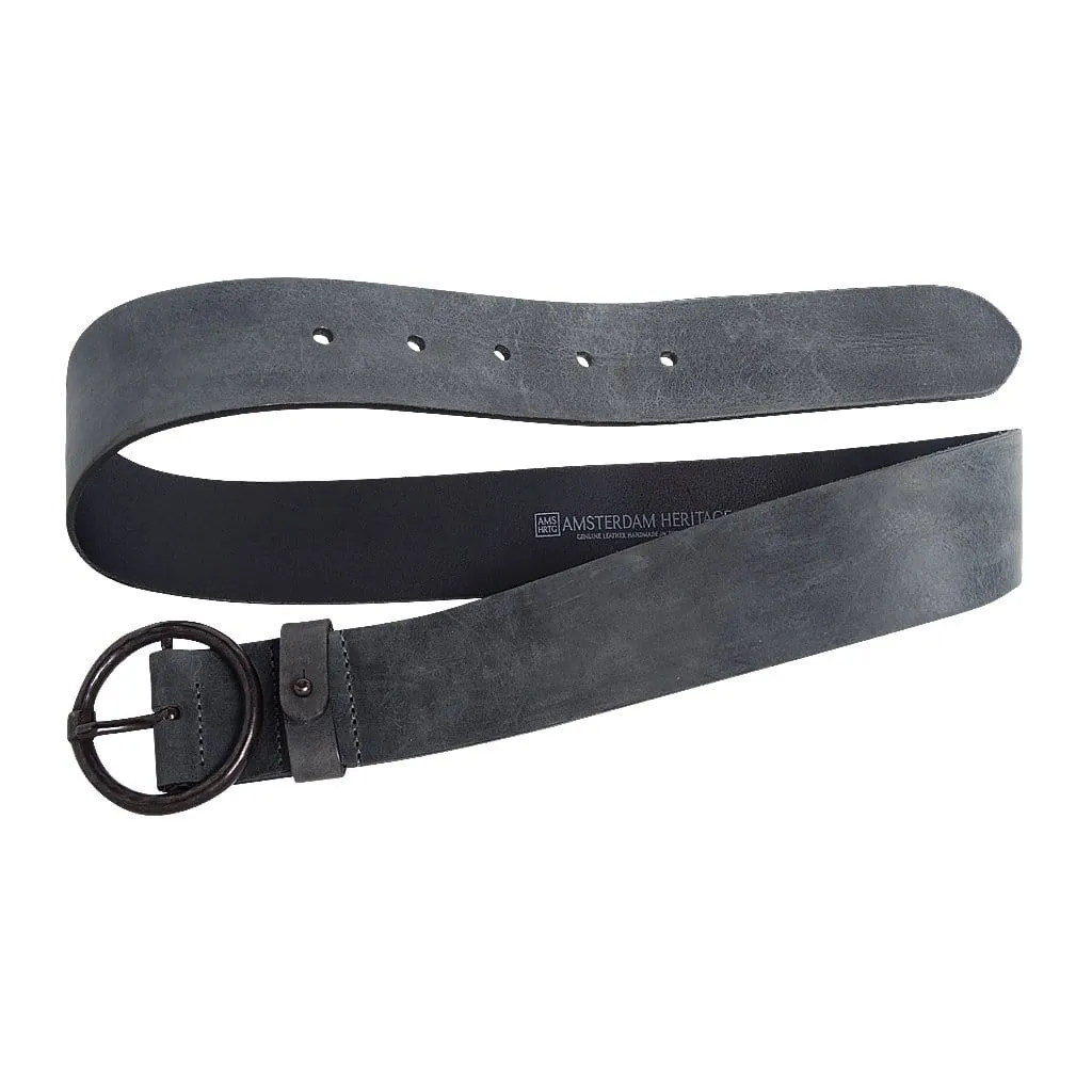 Pip | Vintage Round Buckle Leather Belt