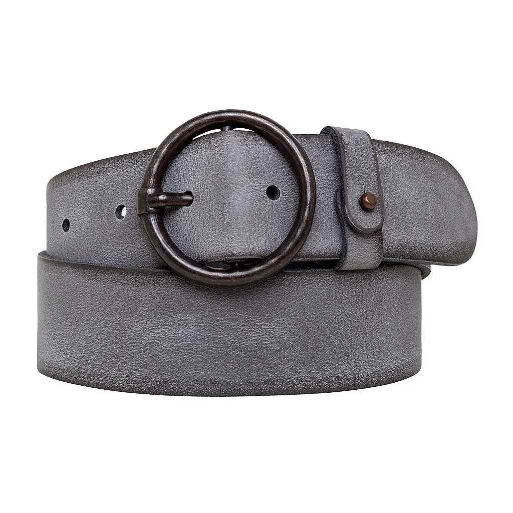 Pip | Vintage Round Buckle Leather Belt