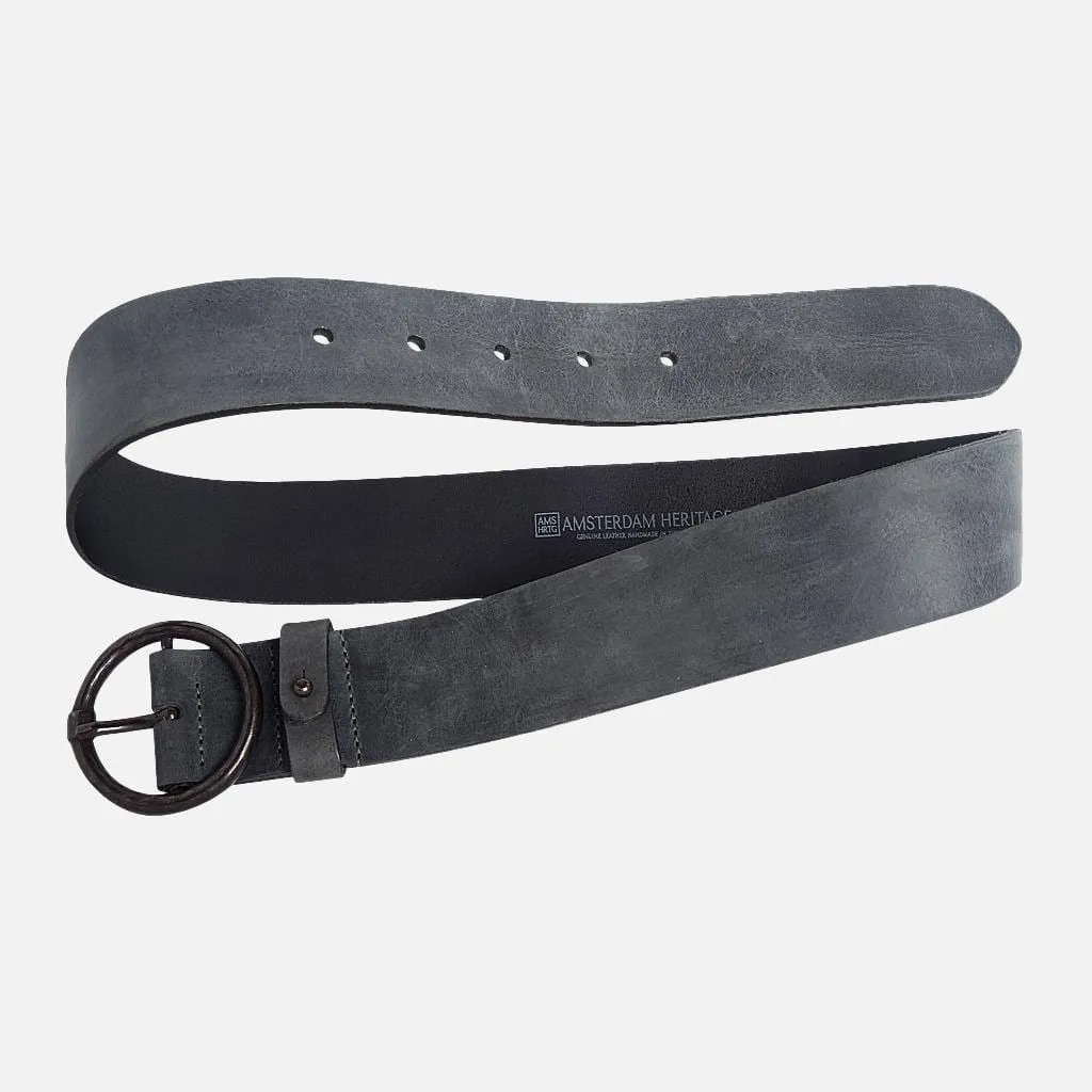 Pip | Vintage Round Buckle Leather Belt