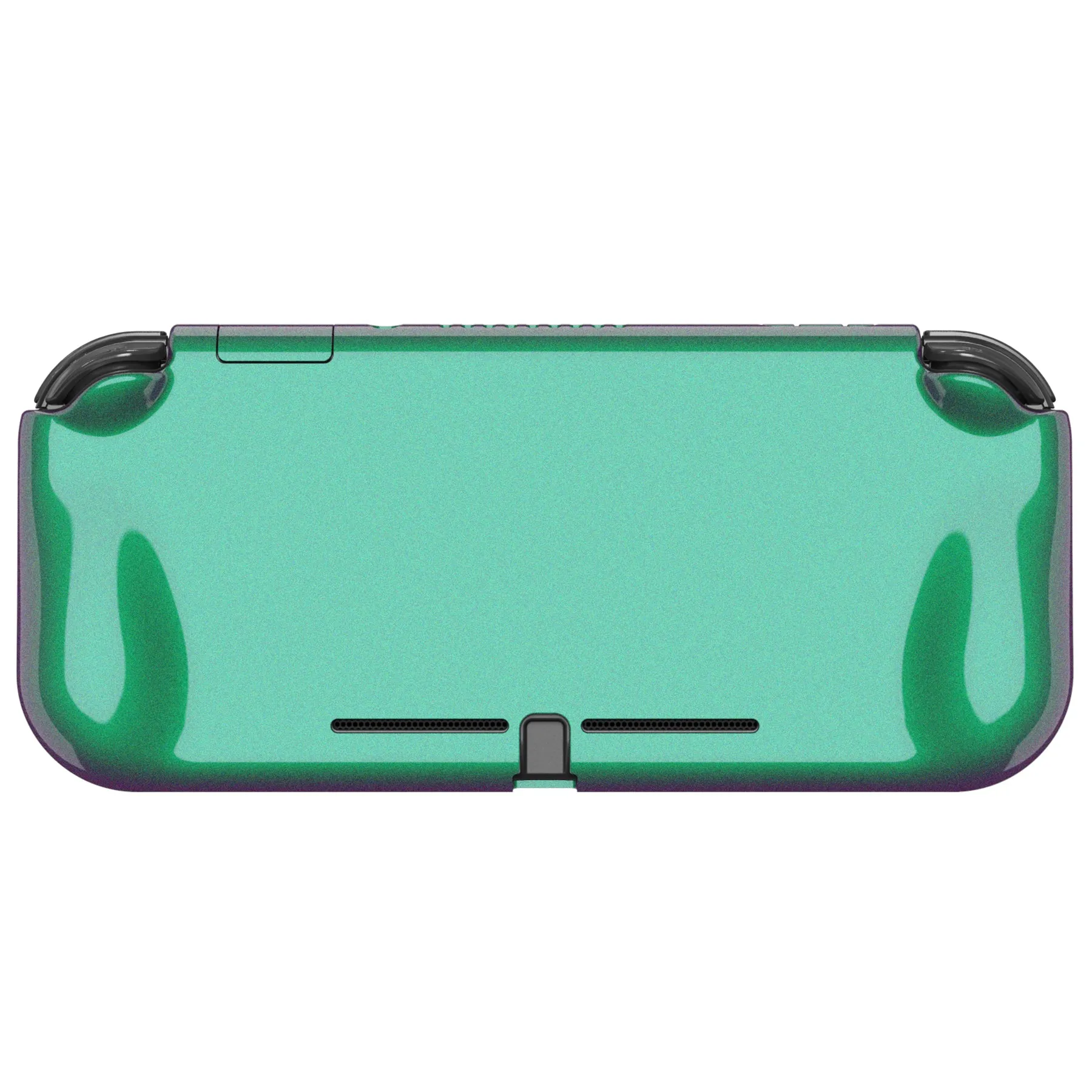 PlayVital ZealProtect Protective Case for Nintendo Switch Lite, Hard Shell Ergonomic Grip Cover for Switch Lite w/Screen Protector & Thumb Grip Caps & Button Caps -  Glossy Chameleon Green Purple - PSLYP3008