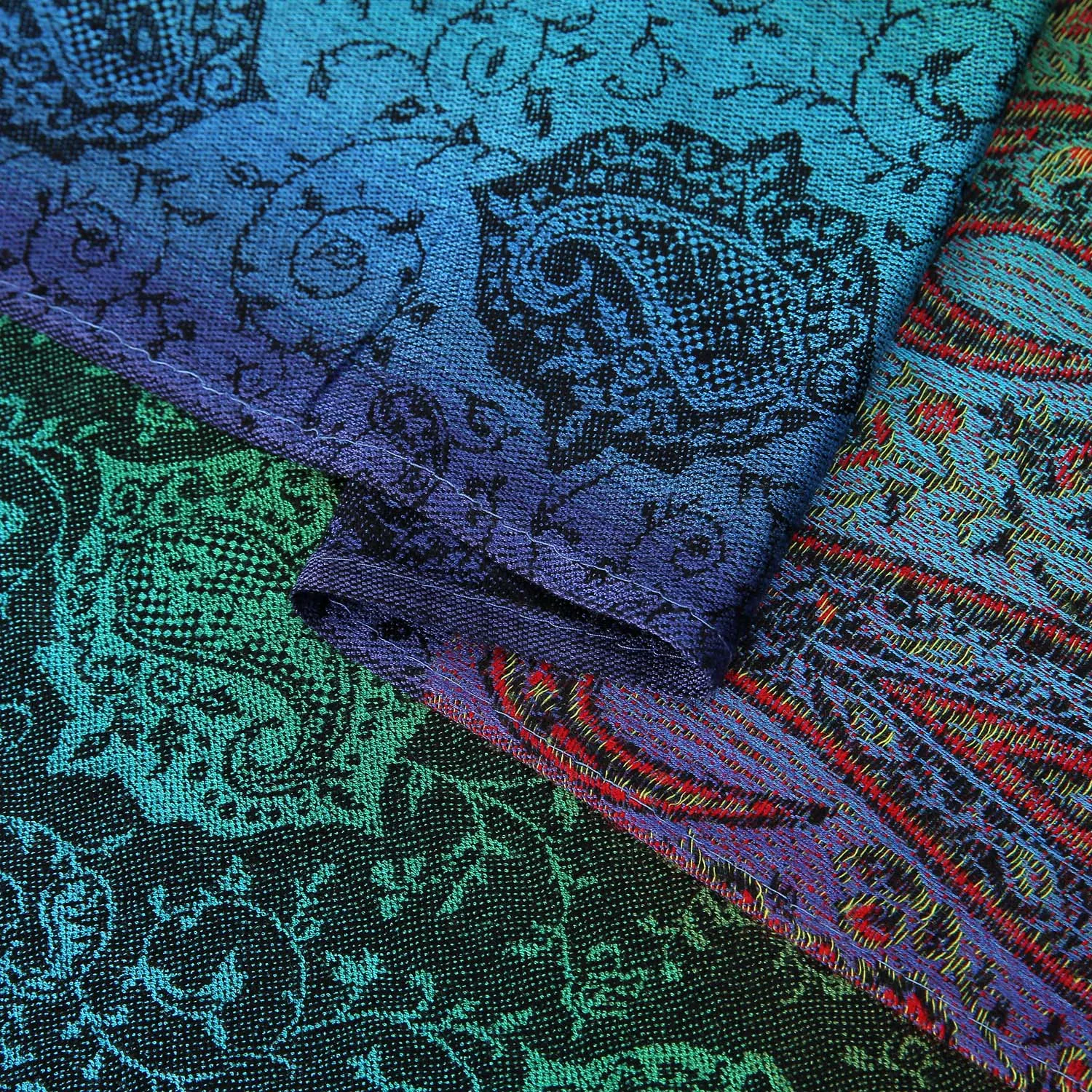 Rainbow Paisley Pashmina Scarf