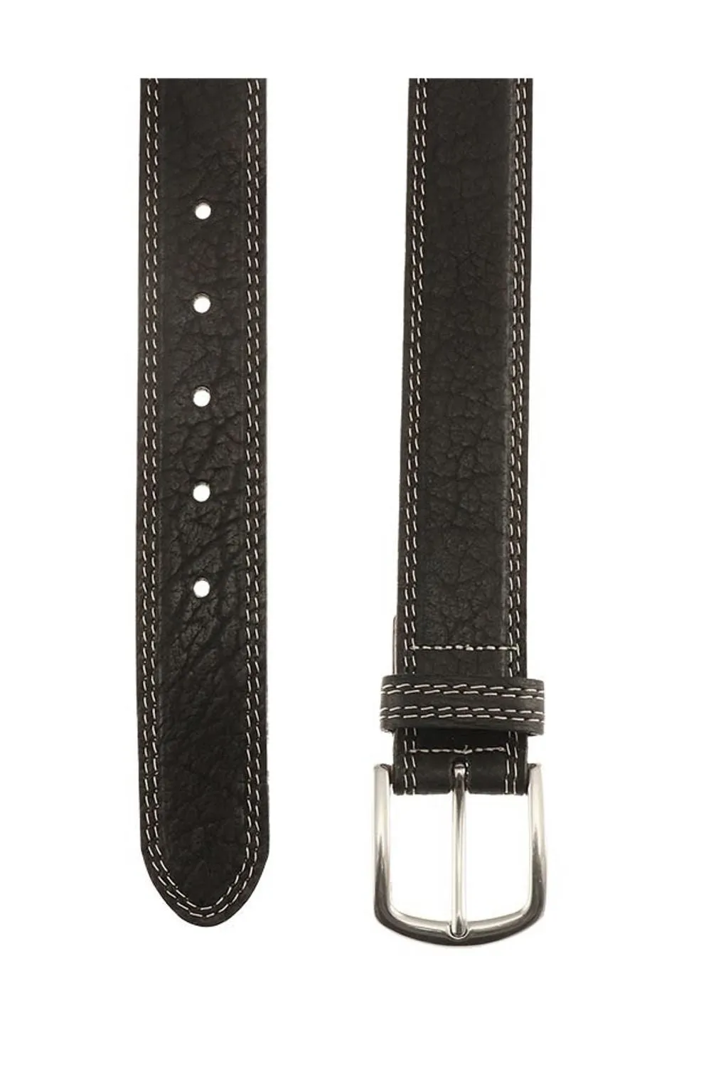 Raleigh Bison Leather Belt in Black by T.B. Phelps