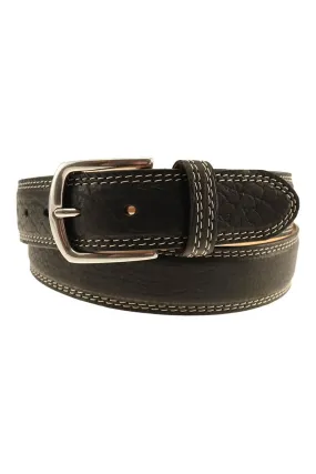 Raleigh Bison Leather Belt in Black by T.B. Phelps