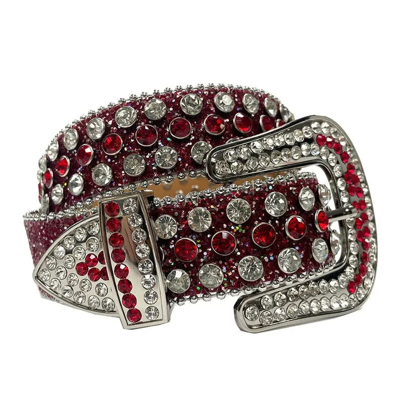 Rhinestone Diamond Waistband Unisex Belts