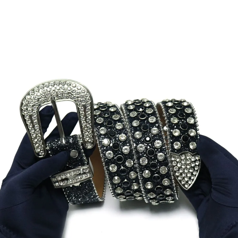 Rhinestone Diamond Waistband Unisex Belts