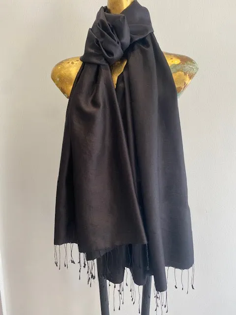 Silk Two Tone Scarf  -Winter Sale 50% Off - At checkout use code. Winter50%