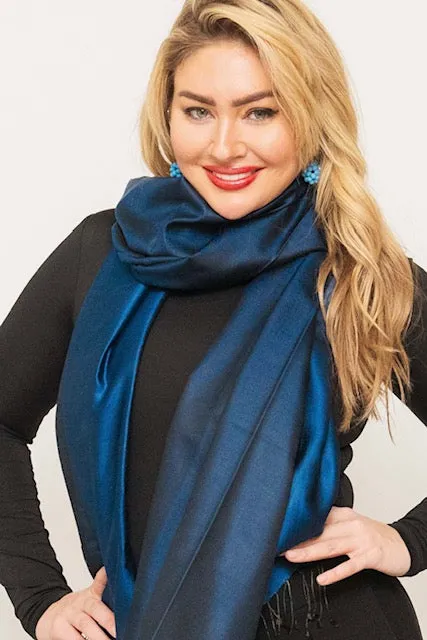 Silk Two Tone Scarf  -Winter Sale 50% Off - At checkout use code. Winter50%