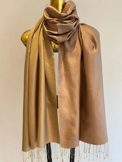 Silk Two Tone Scarf  -Winter Sale 50% Off - At checkout use code. Winter50%