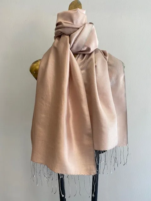 Silk Two Tone Scarf  -Winter Sale 50% Off - At checkout use code. Winter50%