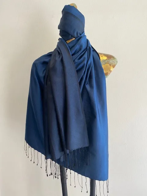 Silk Two Tone Scarf  -Winter Sale 50% Off - At checkout use code. Winter50%