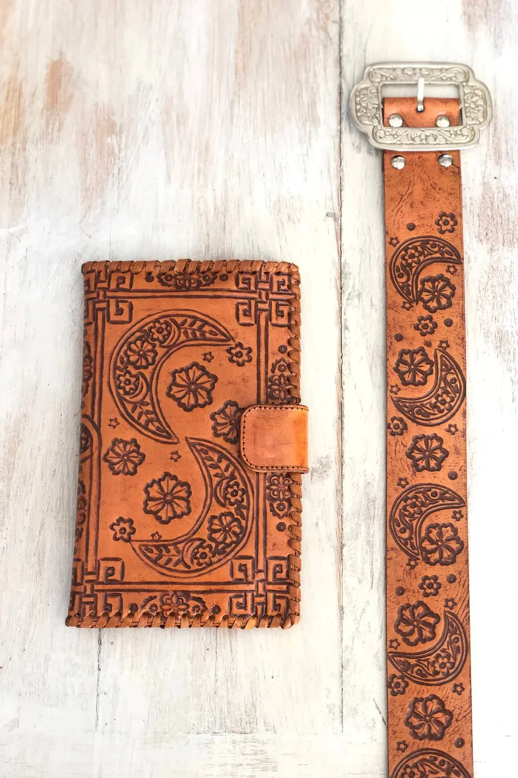 STARDUST LEATHER BELT TAN