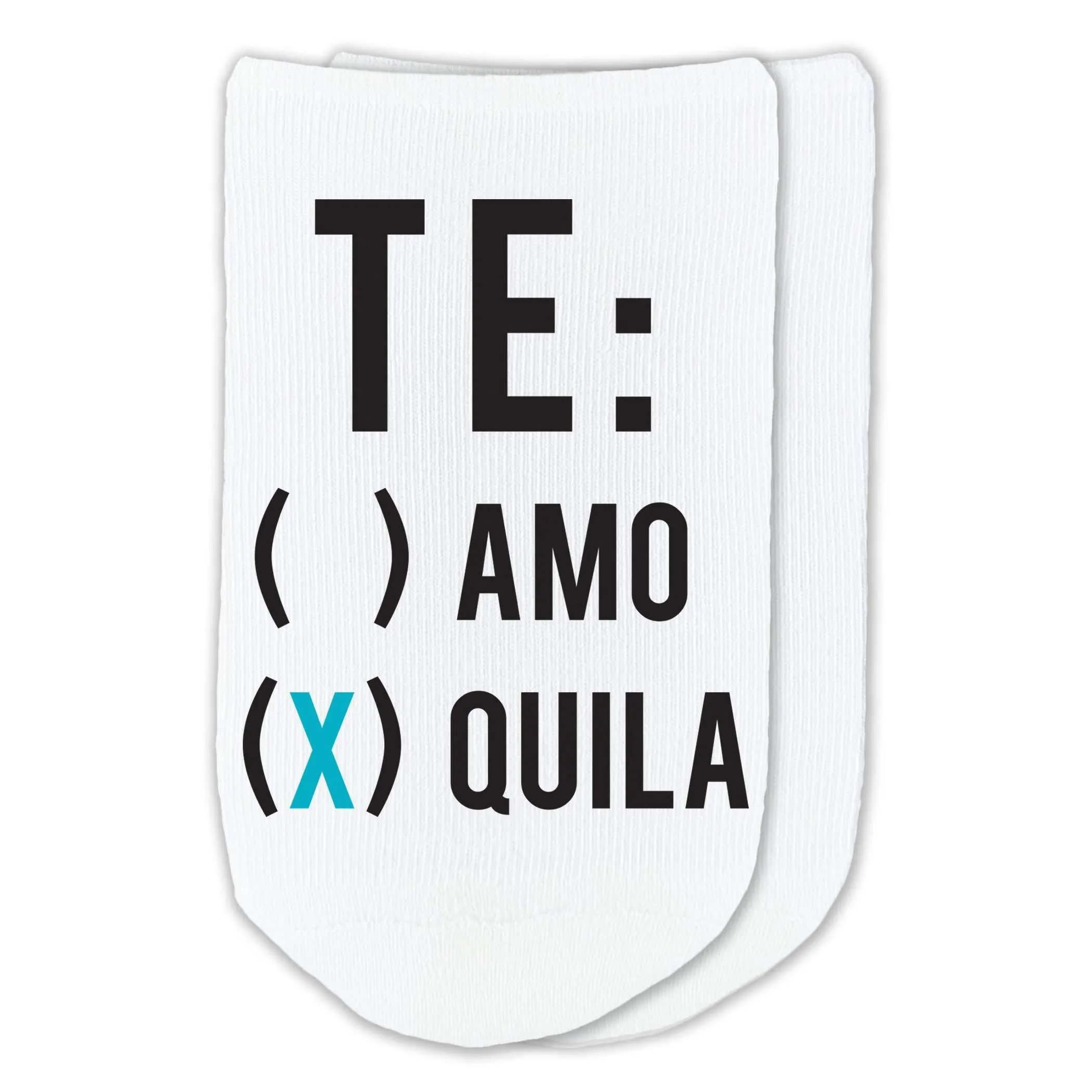 TeAmo TeQuila - Funny Tequila Novelty Cotton Socks