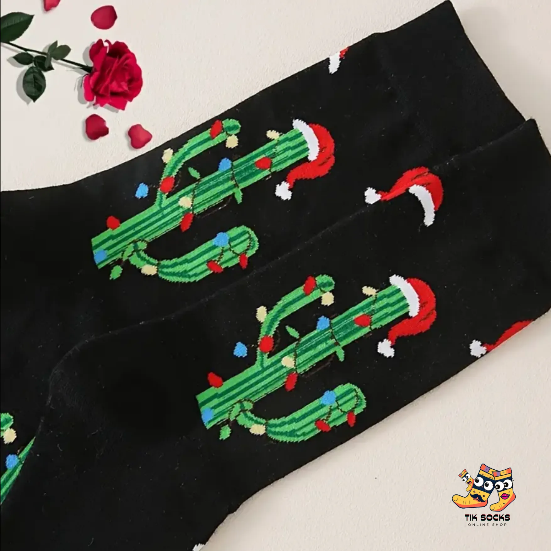 TikSocks|Christmas Socks- Christmas Cactus Socks