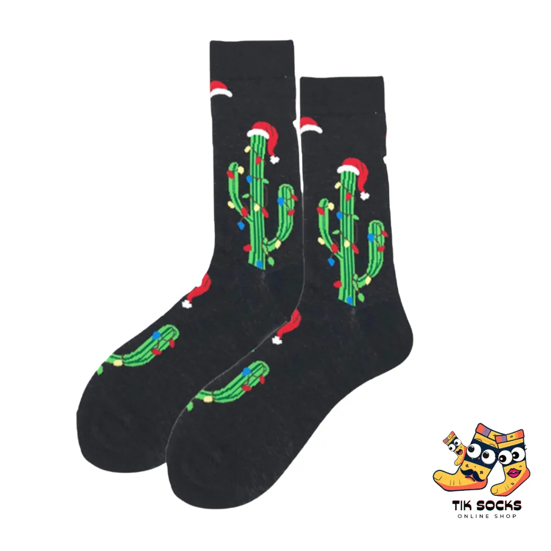 TikSocks|Christmas Socks- Christmas Cactus Socks