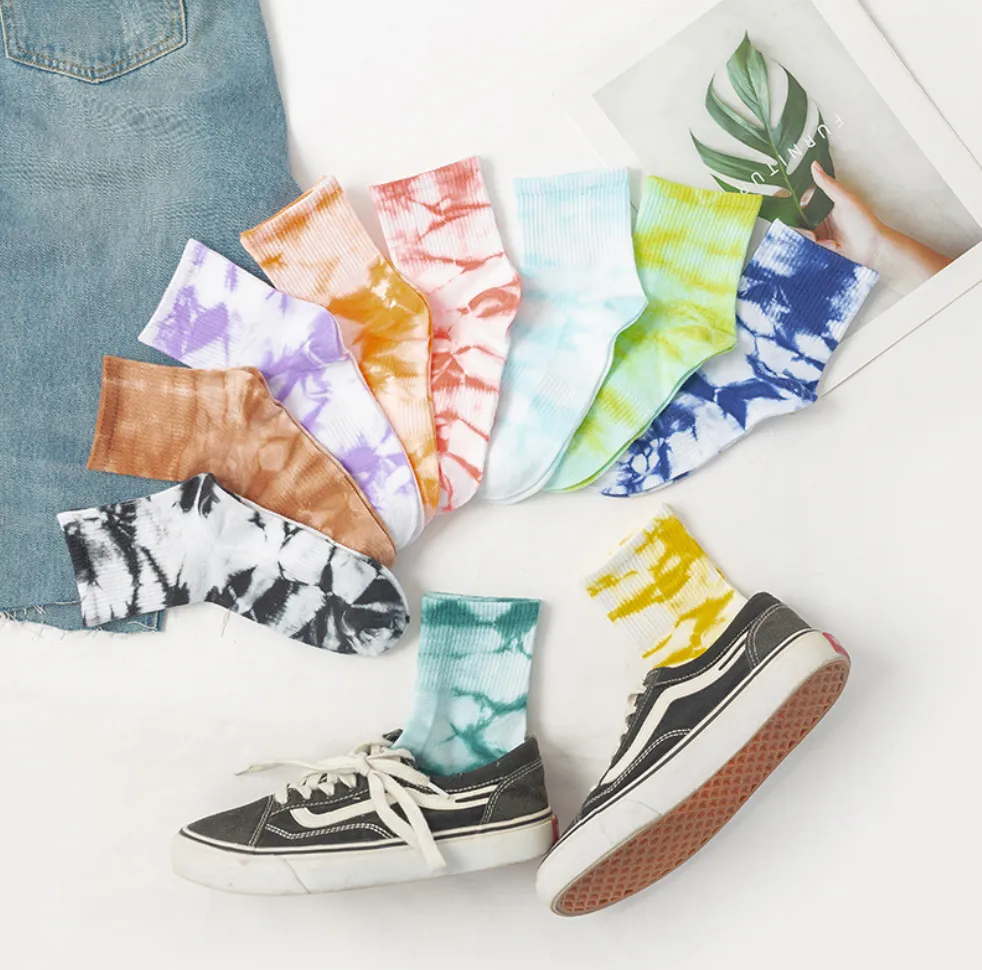 TikSocks|Fun Socks-Tie Dye Cotton Socks green