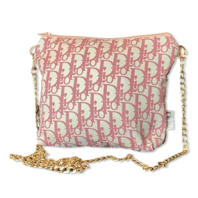 Trotter Pink Vintage Silk Scarf Crossbody Bag