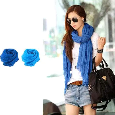 Versatile Blue Scarf and Shawl