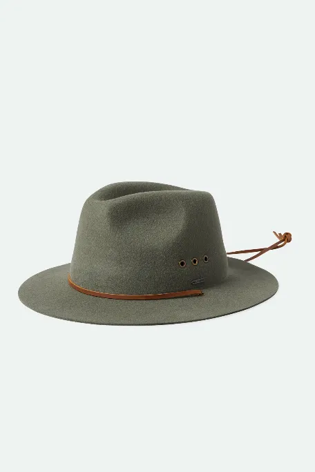 Wesley AW Packable Fedora (Unisex) - Light Moss